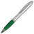 Ручка пластиковая шариковая «Nash» серебристый/зеленый