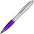 Ручка пластиковая шариковая «Nash» серебристый/пурпурный