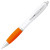 Ручка пластиковая шариковая «Nash» белый/оранжевый/серебристый