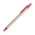 Ручка шариковая DESOK, черный, переработанный картон, пшеничная солома, ABS пластик, 13,7 см красный