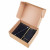 Подарочный набор TOTAL: бизнес-блокнот, карандаш, зарядное устройство, коробка, стружка черный, желтый