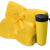 Подарочный набор «Dreamy hygge» с пледом и термокружкой плед- желтый, термокружка- желтый/черный