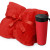 Подарочный набор «Dreamy hygge» с пледом и термокружкой плед- красный, термокружка- красный/черный