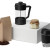 Подарочный набор «Бодрое утро» френч-пресс- прозрачный/черный, стеклянный стакан- прозрачный/черный, упаковка кофе- крафт, бумажный наполнитель- серый