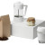 Подарочный набор «Бодрое утро» френч-пресс- прозрачный/белый, стеклянный стакан- прозрачный/белый, упаковка кофе- крафт, бумажный наполнитель- серый