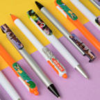 Ручки с логотипом ярких цветов