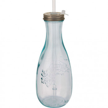 Бутылка с соломинкой «Polpa» из переработанного стекла
