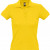 Рубашка поло женская People 210, серый меланж желтый