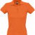 Рубашка поло женская People 210, серый меланж оранжевый