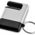 Подставка-брелок для мобильного телефона «GoGo» серебристый/черный