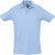 Рубашка поло мужская Spring 210, серый меланж голубой