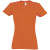 Футболка женская Imperial Women 190, белая оранжевый