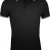 Рубашка поло мужская Pasadena Men 200 с контрастной отделкой, черная с зеленым белый, черный