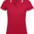 Рубашка поло женская Pasadena Women 200 с контрастной отделкой, черная с зеленым белый, красный