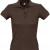 Рубашка поло женская People 210, серый меланж коричневый, шоколадный