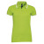 Рубашка поло женская Pasadena Women 200 с контрастной отделкой, черная с зеленым белый, зеленый, лайм