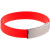 Силиконовый браслет Brisky с металлическим шильдом, красный красный