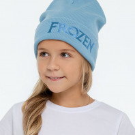 Шапка детская с вышивкой Frozen, голубая