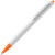 Ручка шариковая Tick, белая с оранжевым белый, оранжевый