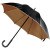 Зонт-трость Downtown, черный с коричневым черный, коричневый