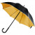 Зонт-трость Downtown, черный с коричневым черный, золотистый