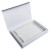 Коробка Silk с ложементом под ежедневник 15х21 см и ручку, серебристая серебристый