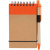 Блокнот на кольцах Eco Note с ручкой, черный оранжевый