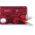Швейцарская карточка «SwissCard Lite», 13 функций полупрозрачный красный