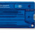 Швейцарская карточка «SwissCard Quattro», 13 функций полупрозрачный синий
