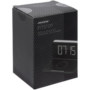 Часы настольные с беспроводным зарядным устройством Pitstop, белые G-11879.60 фото 16