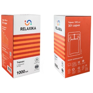 Термос для еды Relaxika 1000, в чехле, стальной G-13871.10 фото 7
