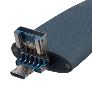 Флешка Pebble Universal, USB 3.0, серо-синяя, 32 Гб G-15810.42 фото 4
