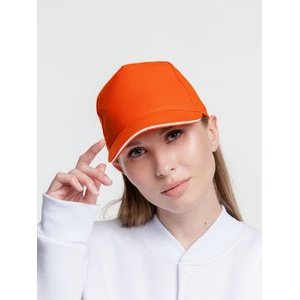 Бейсболка Classic, оранжевая с белым кантом G-15848.20 фото 9