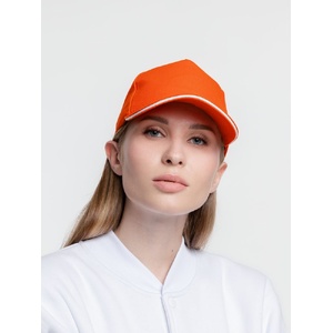 Бейсболка Classic, оранжевая с белым кантом G-15848.20 фото 10