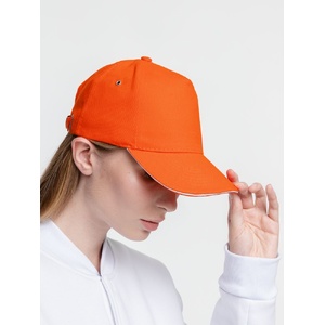 Бейсболка Classic, оранжевая с белым кантом G-15848.20 фото 11