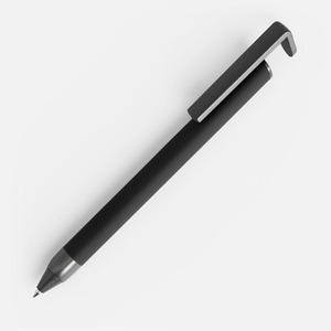 Ручка шариковая Standic Soft Touch с подставкой для телефона, черная G-16169.30 фото 3
