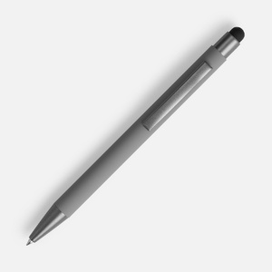 Ручка шариковая Atento Soft Touch со стилусом, серая G-16428.10 фото 4