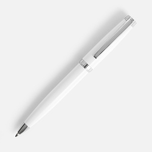 Ручка шариковая Letra Chrome, глянцевая, белая G-16709.60 фото 4