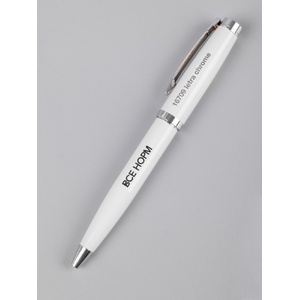 Ручка шариковая Letra Chrome, глянцевая, белая G-16709.60 фото 7