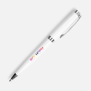 Ручка шариковая Letra Chrome, глянцевая, белая G-16709.60 фото 8