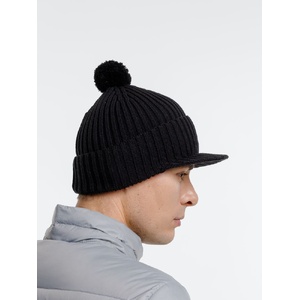 Вязаная шапка с козырьком Peaky, черная G-16925.30 фото 10
