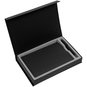 Коробка Silk с ложементом под ежедневник 15х21 см и ручку, ver.2, черная G-17239.30 фото 5