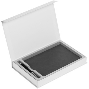 Коробка Silk с ложементом под ежедневник 15х21 см и ручку, ver.2, белая G-17239.60 фото 5