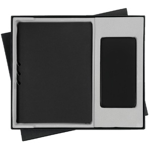 Коробка Overlap с ложементом под ежедневник и аккумулятор, ver.2, черная G-17244.30 фото 5