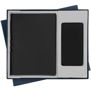 Коробка Overlap с ложементом под ежедневник и аккумулятор, ver.2, синяя G-17244.40 фото 5