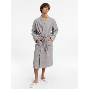 Халат вафельный Kimono, светло-серый, размер XL/XXL G-17267.135 фото 10