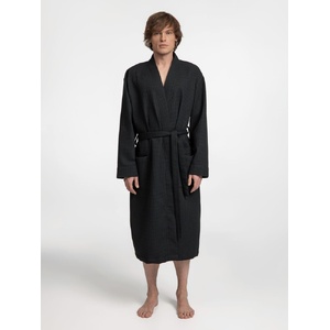 Халат вафельный Kimono, черный, размер XL/XXL G-17267.305 фото 10