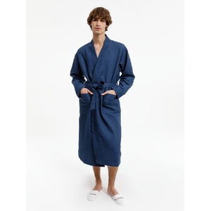 Халат вафельный Kimono, темно-синий, размер M/L G-17267.443 фото 9