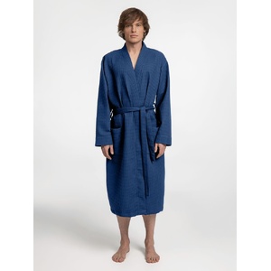 Халат вафельный Kimono, темно-синий, размер XL/XXL G-17267.445 фото 11