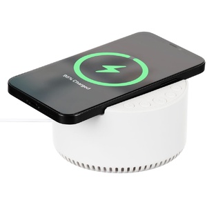 Bluetooth-колонка с беспроводной зарядкой relaxTime, белая G-17359.60 фото 3